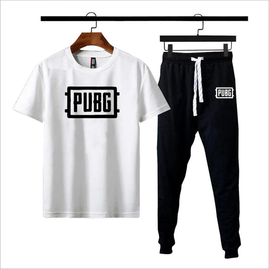 Black PUBG Tracksuit – T-Shirt & Trouser Set (Unisex | Export Quality)