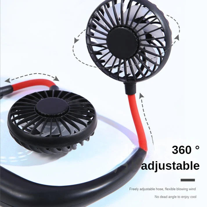 Rechargeable Dual Head Neck Fan