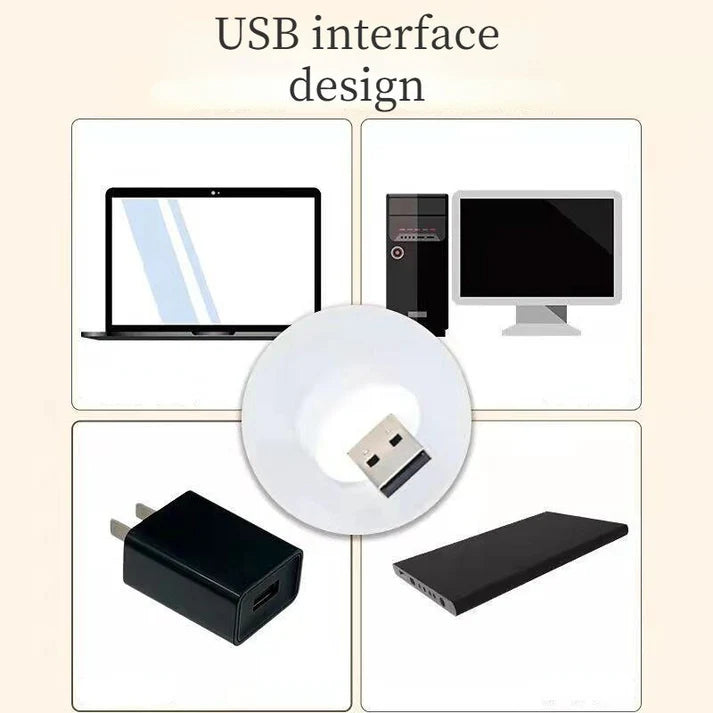 Pack Of 2 - Pocket Mini LED Night Light USB Plug Lamp.